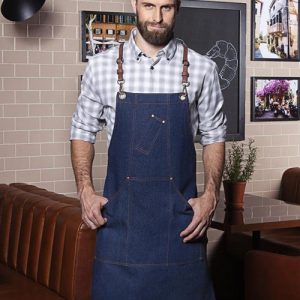Karlowsky Bib Apron Denim X-Style unisex Schort