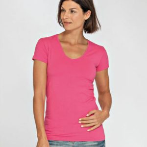 Lemon & Soda Cotton Elastane dames T-Shirt V-hals