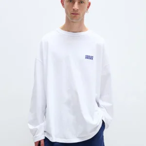 T-SHIRT AMPLE ML COL ROND - BLANC