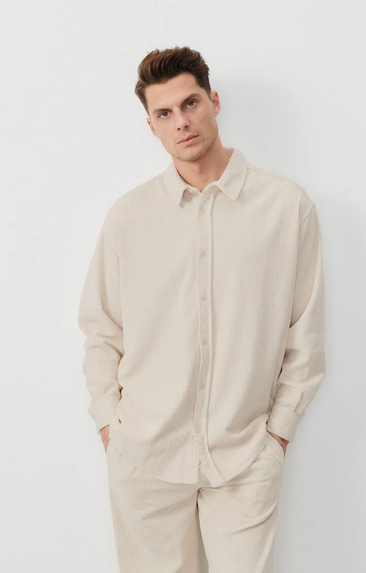 CHEMISE DROITE COL - BOUTONNE ECRU VINTAGE