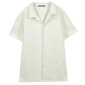 COLLINS CROCHET SHIRT - BIRCH