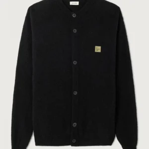 GILET COURT BOULE - BOUTONNE NOIR