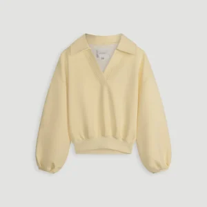 MYLENA POLO SWEATER - PASTEL YELLOW
