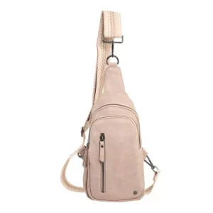 Taupe crossbody / rugtasje Mattie
