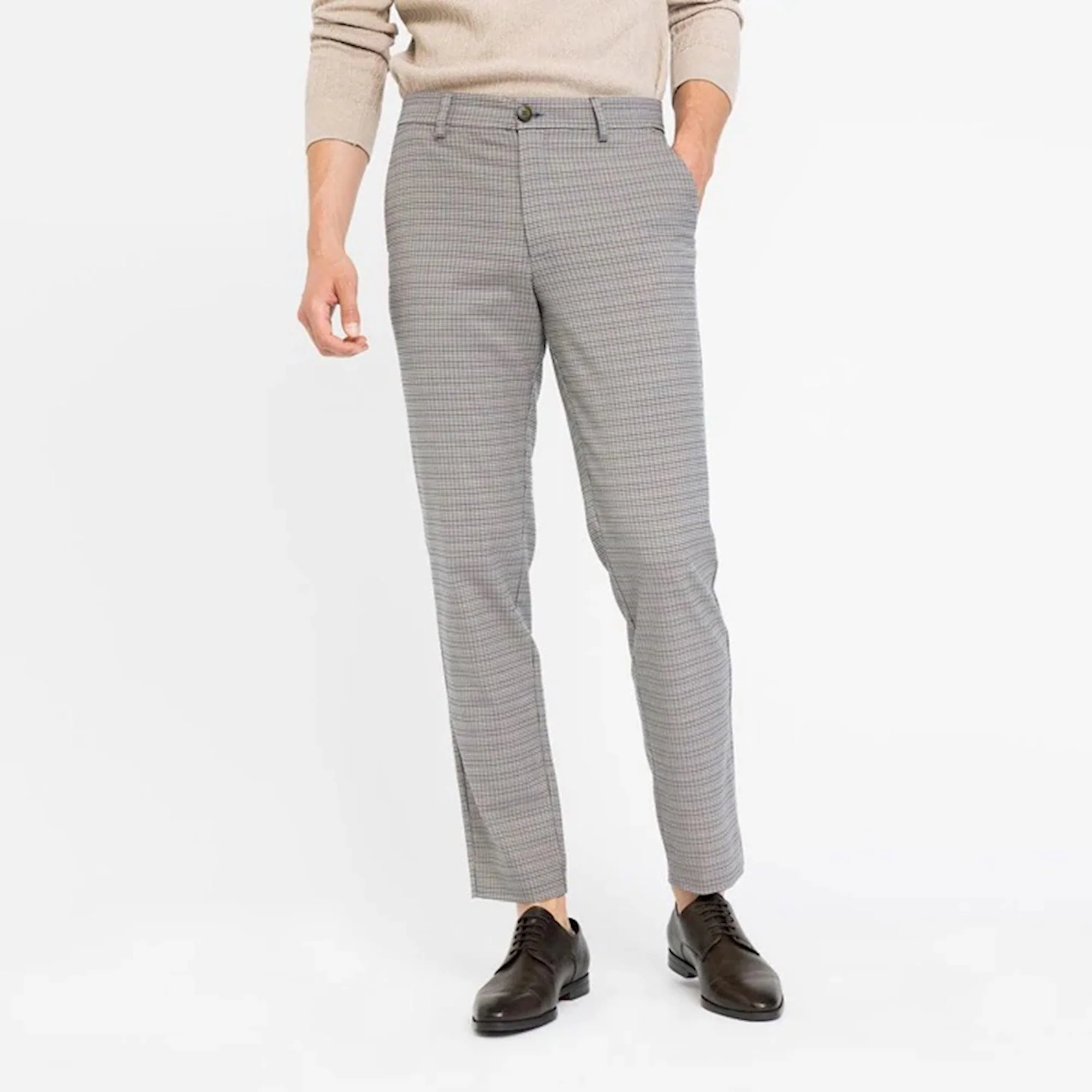 OSCAR 525 - BLUE GREY MINI CHECK