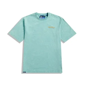 WHALE SCENE BACK GRAPHIC T-SHIRT - DUSTY TURQUOISE