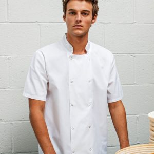 Premier unisex Koksbuis Shortsleeve met drukknopen