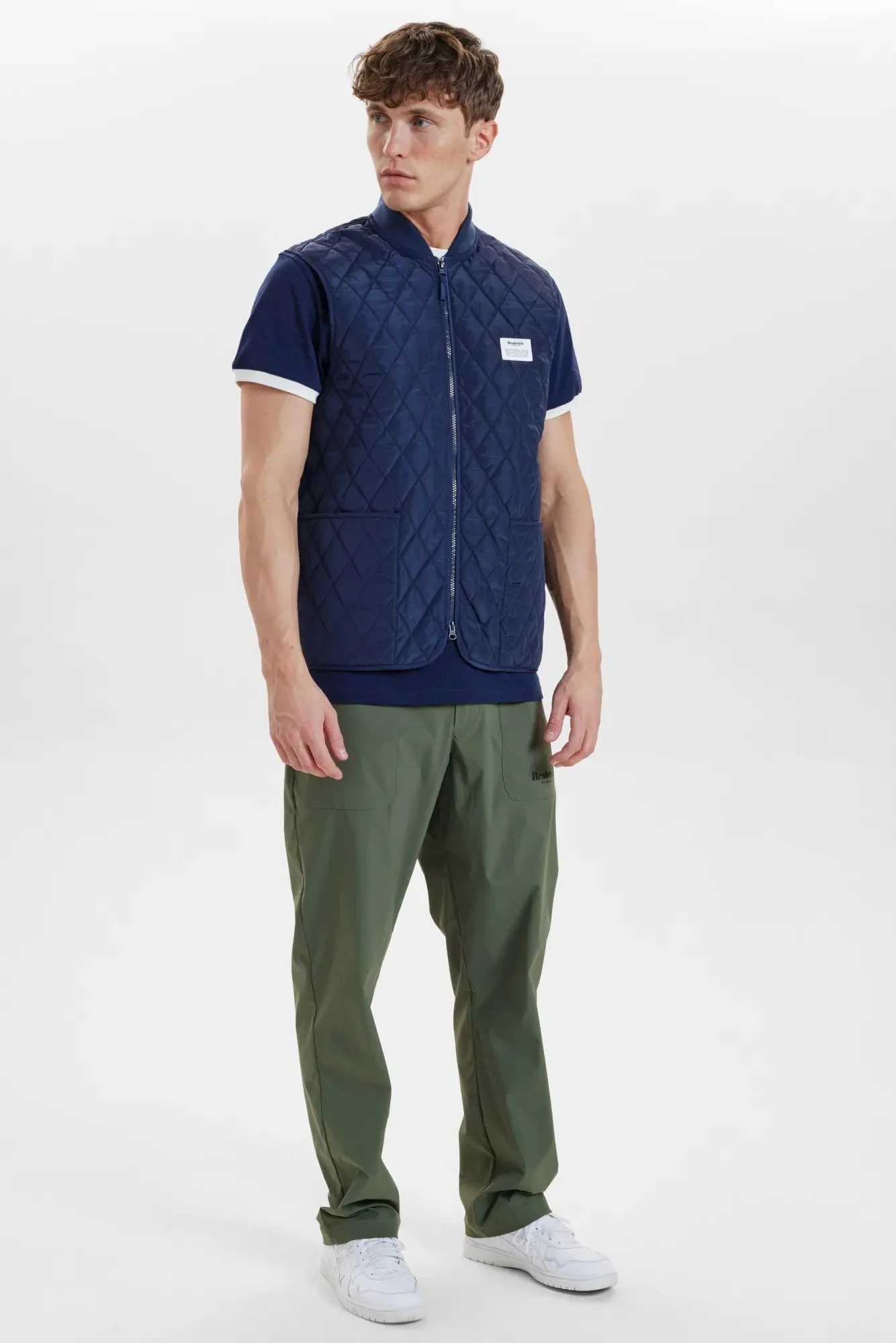 QUILTED ZIP VEST - NAVY - Afbeelding 4