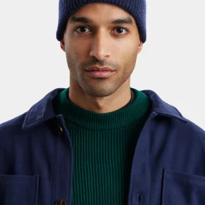WOOL BEANIE - NAVY