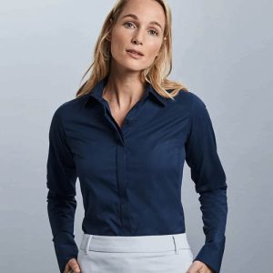 Russell Longsleeve Fitted Ultimate Stretch dames Shirt