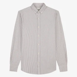 OXFORD SHIRT - BURLWOOD STRIPES