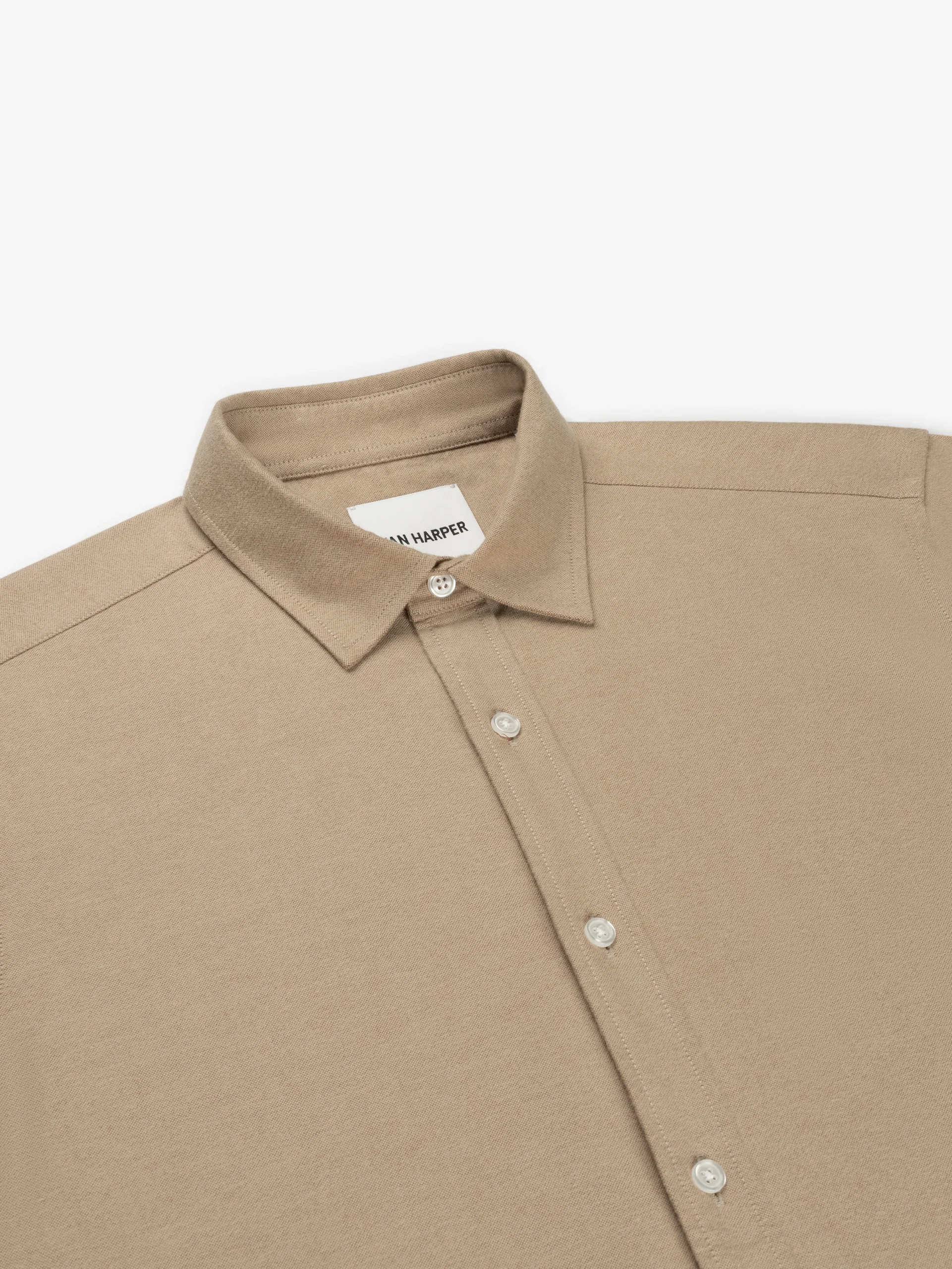 SHIRT BRUSHED FLANNEL - SAND - Afbeelding 3