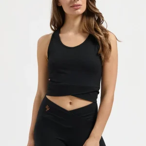 Sati Yoga Crop Tank  - Onyx Black