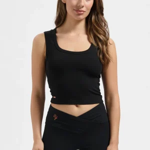 Seris Yoga Crop Tank - Onyx Black