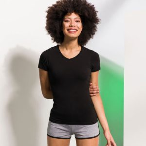 Skinni Fit Women’s Feel Good Stretch dames T-shirt V-hals
