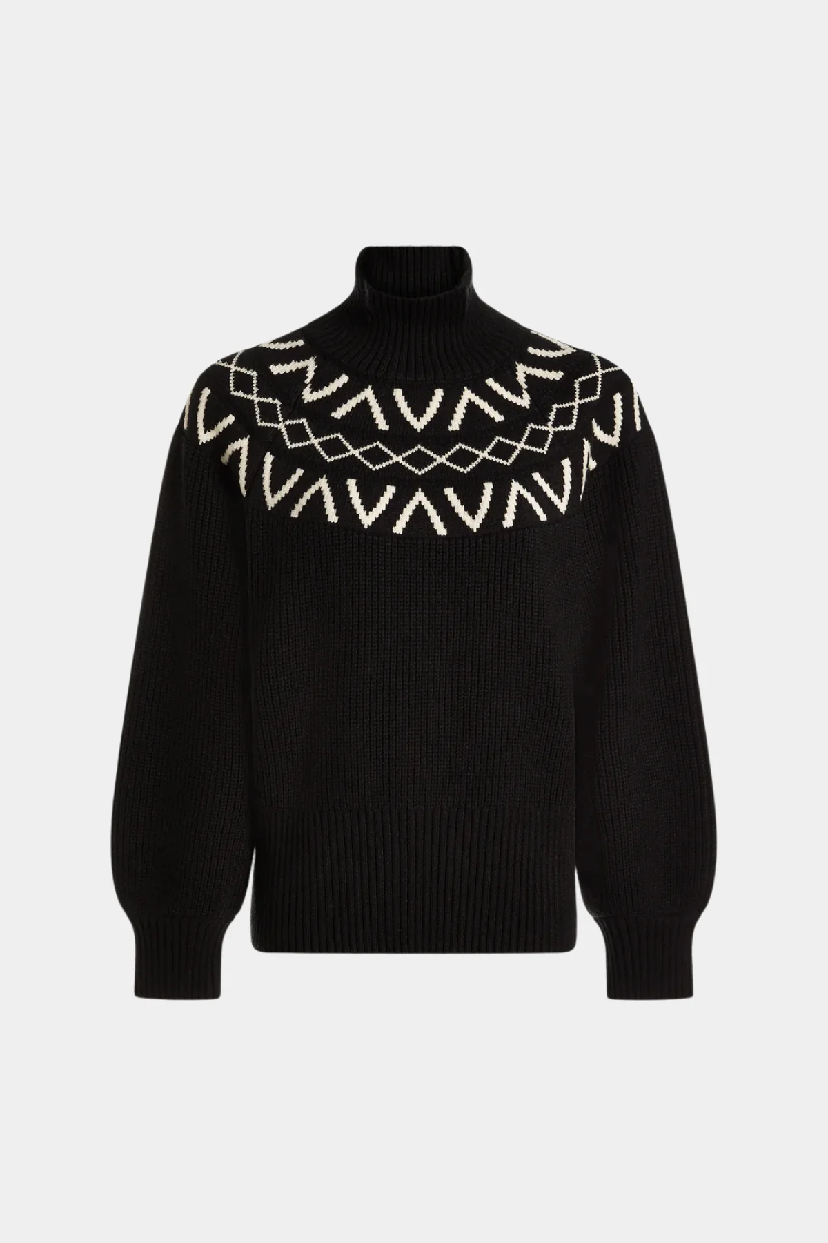 MARCIE FAIRISLE YOKE KNIT - BLACK - Afbeelding 7