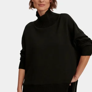 BARKER HIGH NECK SWEAT - BLACK