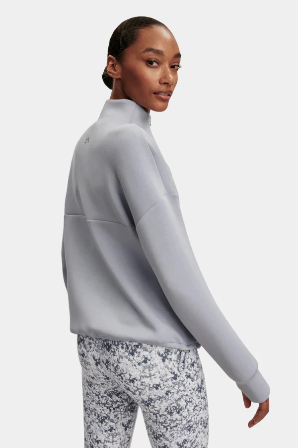 TAYAH ZIP THROUGH MIDLAYER - BLUE BLIZZARD - Afbeelding 4