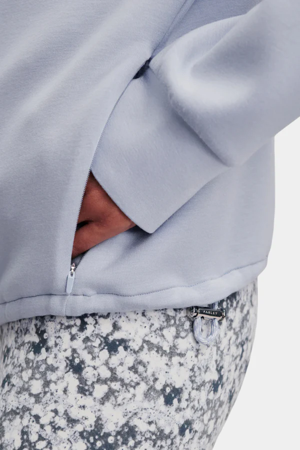 TAYAH ZIP THROUGH MIDLAYER - BLUE BLIZZARD - Afbeelding 6