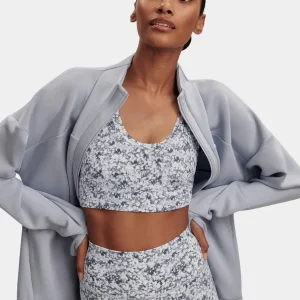 TAYAH ZIP THROUGH MIDLAYER - BLUE BLIZZARD