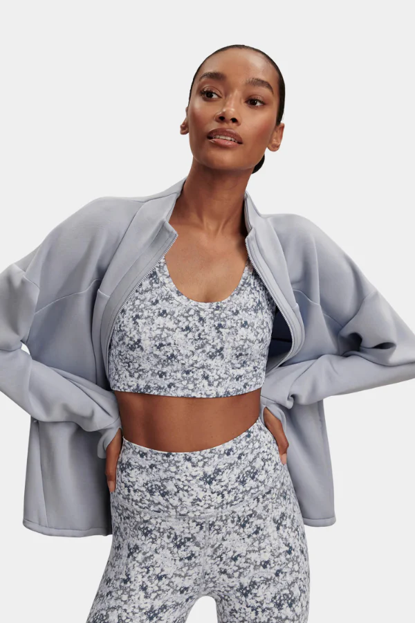 TAYAH ZIP THROUGH MIDLAYER - BLUE BLIZZARD - Afbeelding 2