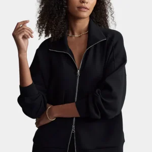 GARCIA ZIP THROUGH SWEAT - BLACK