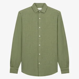 LINEN SHIRT - OLIVE