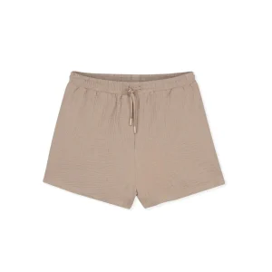 SUNSET SEERSUCKER SHORTS - NOUGAT