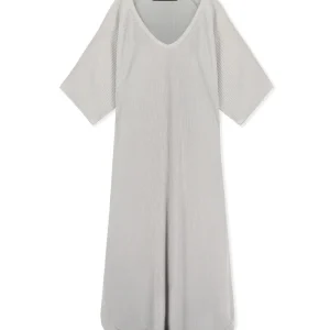 CABANA PLISSE KAFTAN - SILVER GREY