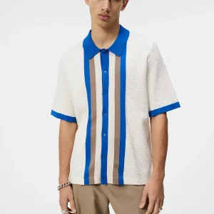 RAYNE JACQUARD MONOGRAM SHIRT - CLOUD WHITE