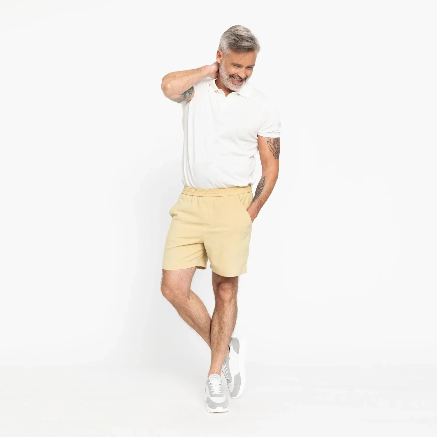 TURI SHORTS - YELLOW MELANGE - Afbeelding 4