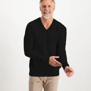 BOB V NECK - DEEP BLACK