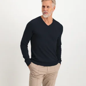 BOB V NECK - DARK NAVY