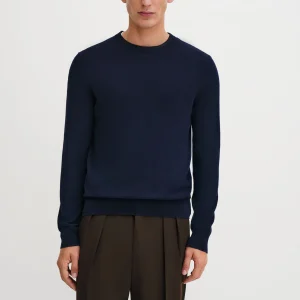 COTTON MERINO SWEATER - NAVY