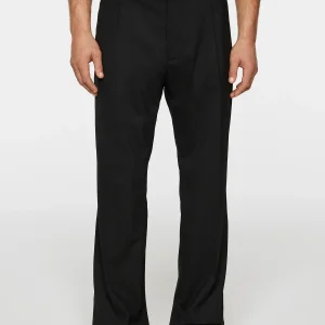 HAIJ PLEATED TWILL PANTS - BLACK