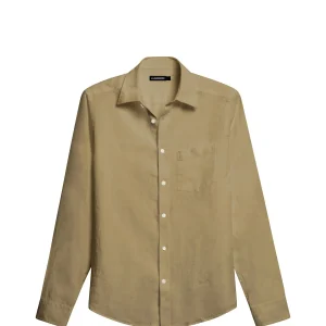 CLEAN LINEN SLIM SHIRT - ALOE