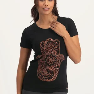 Hamsa Core Yoga Tee - Onyx Black