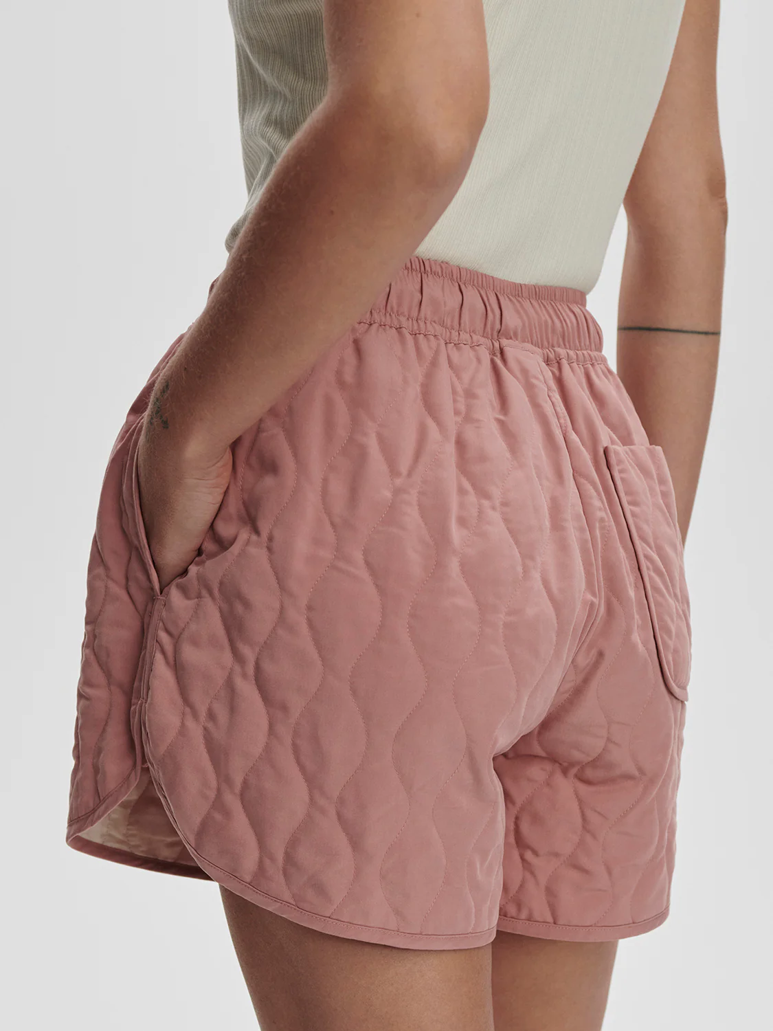 CATRINE QUILTED SHORT - ASH ROSE - Afbeelding 3