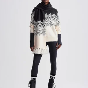 SEBASTIAN JACQUARD SCARF - WHITECAP GREY/ BLACK