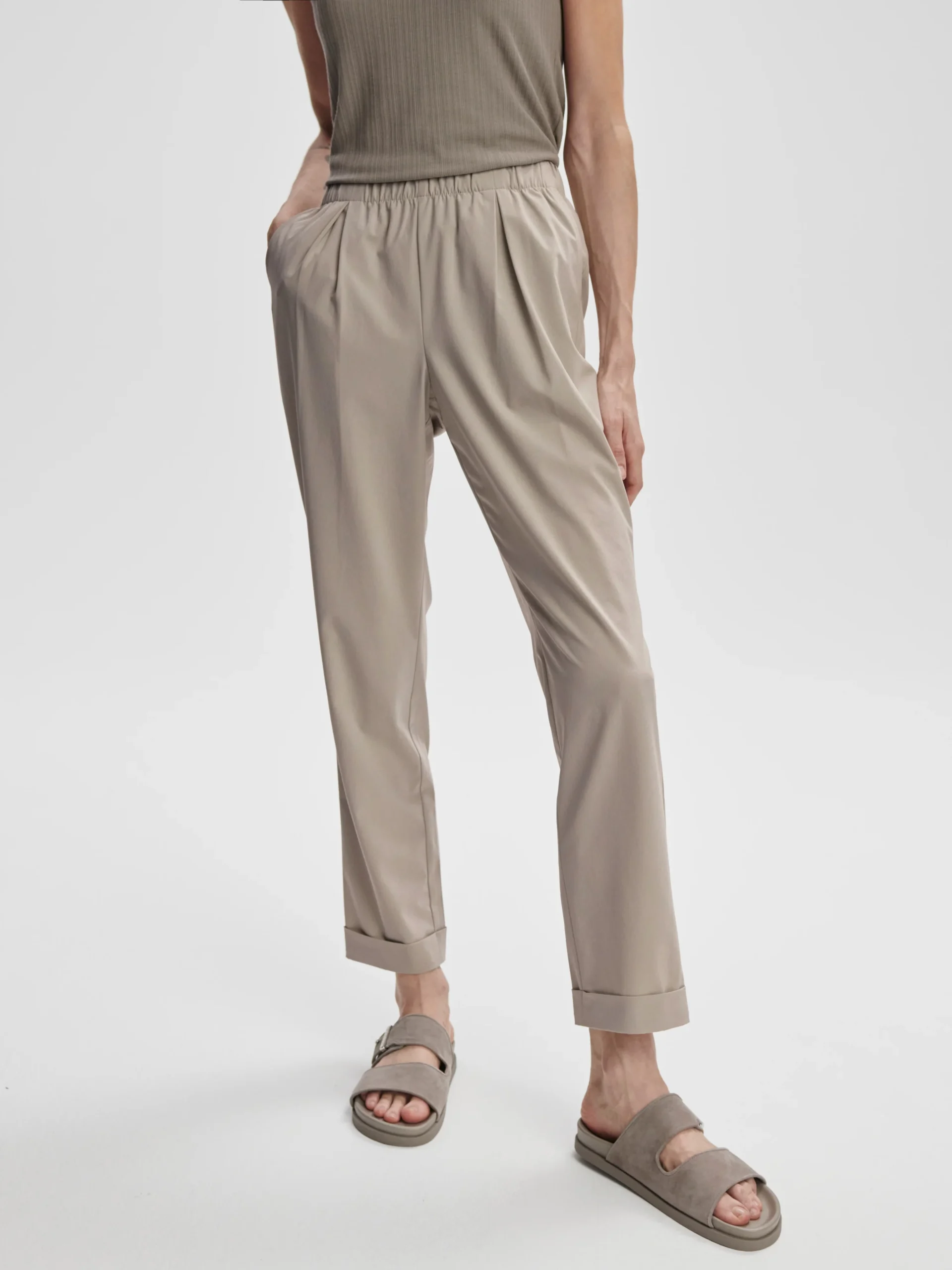 ALANA SLIM TAPERED CUFF PANT 29 - SIMPLY TAUPE - Afbeelding 3