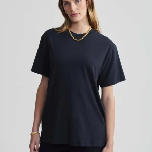 LEIGHTON BOYFRIEND TEE - BLACK